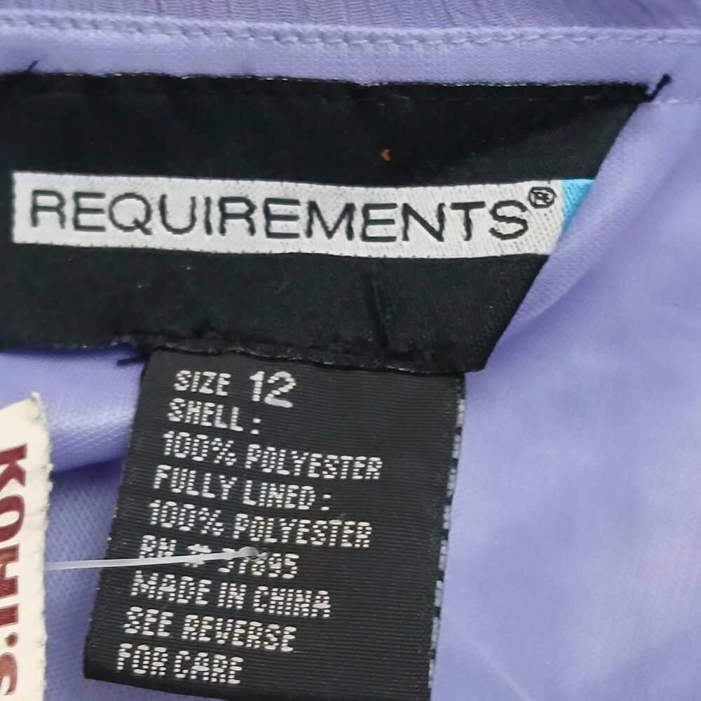 Requirements Womens Purple V Neck Ruffled Short Sleeves Tie Chiffon Blouse 12 - Picture 7 of 8